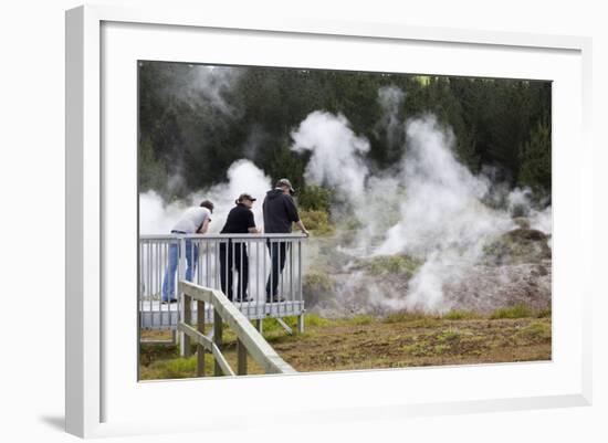 Hot Steam, Craters of the Moon Thermal Area, Taupo, North Island, New Zealand, Pacific-Stuart-Framed Photographic Print