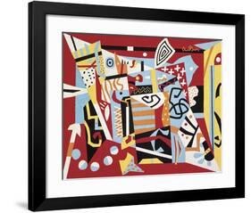 Hot Still-Scape for Six Colors - 7th Avenue Style, 1940-Stuart Davis-Framed Art Print