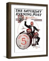 "Hot Tamale Five," Saturday Evening Post Cover, August 22, 1925-Alan Foster-Framed Premium Giclee Print