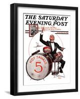 "Hot Tamale Five," Saturday Evening Post Cover, August 22, 1925-Alan Foster-Framed Premium Giclee Print