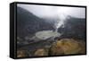 Hot Volcanic Steam Rising into Monsoon Clouds from Kawah Ratu (Queen's Crater) of Mount Tangkuban-Annie Owen-Framed Stretched Canvas
