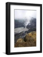 Hot Volcanic Steam Rising into Monsoon Clouds from Kawah Ratu (Queen's Crater) of Mount Tangkuban-Annie Owen-Framed Photographic Print