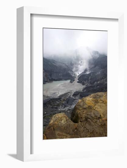 Hot Volcanic Steam Rising into Monsoon Clouds from Kawah Ratu (Queen's Crater) of Mount Tangkuban-Annie Owen-Framed Photographic Print