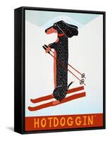 Hotdoggin-Stephen Huneck-Framed Stretched Canvas