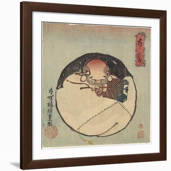 Hotei God, C. 1830-1844-Utagawa Kunisada-Framed Giclee Print