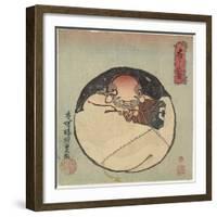 Hotei God, C. 1830-1844-Utagawa Kunisada-Framed Giclee Print