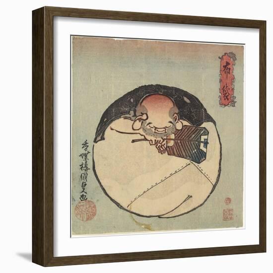 Hotei God, C. 1830-1844-Utagawa Kunisada-Framed Giclee Print