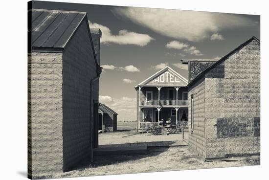 Hotel, 1880 Town, Pioneer Village, Stamford, South Dakota, USA-Walter Bibikow-Stretched Canvas