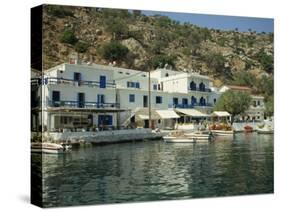 Hotel and Harbour, Loutro, Sfakia, Crete, Greek Islands, Greece, Europe-O'callaghan Jane-Stretched Canvas