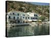 Hotel and Harbour, Loutro, Sfakia, Crete, Greek Islands, Greece, Europe-O'callaghan Jane-Stretched Canvas