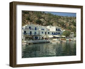 Hotel and Harbour, Loutro, Sfakia, Crete, Greek Islands, Greece, Europe-O'callaghan Jane-Framed Photographic Print
