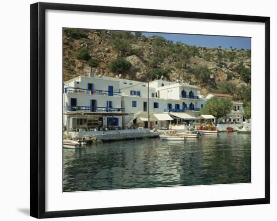 Hotel and Harbour, Loutro, Sfakia, Crete, Greek Islands, Greece, Europe-O'callaghan Jane-Framed Photographic Print