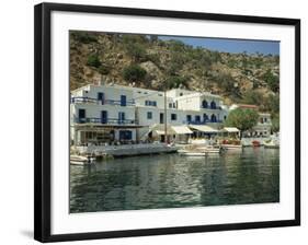 Hotel and Harbour, Loutro, Sfakia, Crete, Greek Islands, Greece, Europe-O'callaghan Jane-Framed Photographic Print