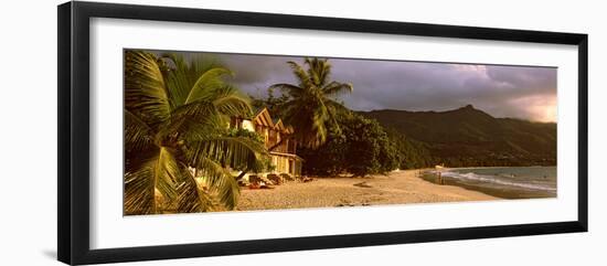 Hotel Apartments on Beau Vallon Beach, Mahe Island, Seychelles-null-Framed Photographic Print