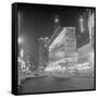 Hotel Astor and Theater in times Square-null-Framed Stretched Canvas