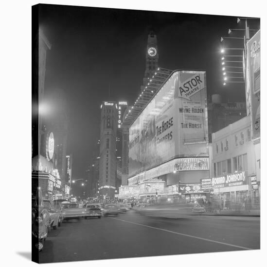 Hotel Astor and Theater in times Square-null-Stretched Canvas