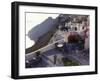 Hotel Between Fira and Imerovigli, Greece-Connie Ricca-Framed Premium Photographic Print