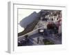 Hotel Between Fira and Imerovigli, Greece-Connie Ricca-Framed Premium Photographic Print