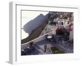 Hotel Between Fira and Imerovigli, Greece-Connie Ricca-Framed Photographic Print