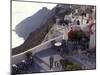 Hotel Between Fira and Imerovigli, Greece-Connie Ricca-Mounted Photographic Print