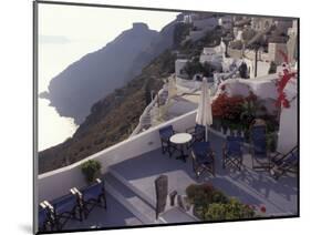 Hotel Between Fira and Imerovigli, Greece-Connie Ricca-Mounted Photographic Print