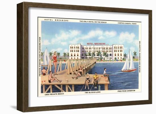 Hotel Breakers, Corpus Christi, Texas-null-Framed Art Print