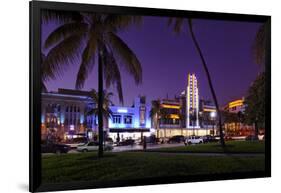 Hotel 'Breakwater' at Dusk, Ocean Drive, Miami South Beach, Art Deco District, Florida, Usa-Axel Schmies-Framed Photographic Print