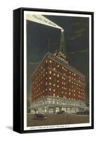 Hotel Carolina by Night, Raleigh, North Carolina-null-Framed Stretched Canvas