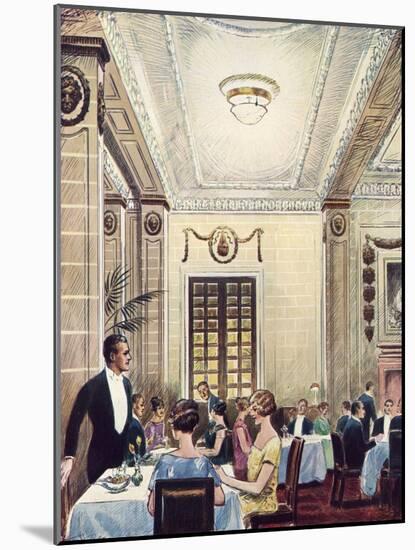 Hotel Cecil Grill Room-null-Mounted Art Print