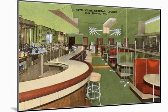 Hotel Clair Cocktail Lounge, Lake Geneva, Wisconsin-null-Mounted Art Print