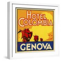 Hotel Colombia, Genova-null-Framed Giclee Print