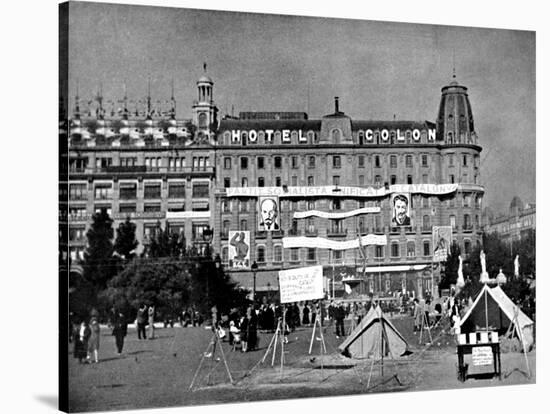 Hotel Colon, Barcelona; Spanish Civil War, 1936-null-Stretched Canvas