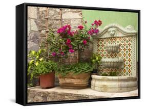 Hotel Courtyard, Guanajuato, Mexico-Merrill Images-Framed Stretched Canvas