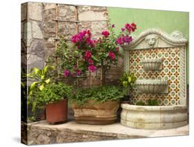 Hotel Courtyard, Guanajuato, Mexico-Merrill Images-Stretched Canvas