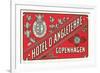 Hotel d'Angleterre Trunk Label-null-Framed Premium Giclee Print