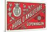 Hotel d'Angleterre Trunk Label-null-Stretched Canvas