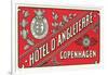 Hotel d'Angleterre Trunk Label-null-Framed Art Print