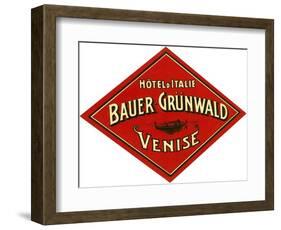 Hotel d'Italie, Bauer- Grunwald, Venise-null-Framed Giclee Print