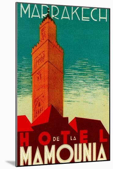 Hotel De La Mamounia-null-Mounted Art Print