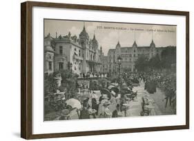 Hotel de Paris Monte-Carlo in Monte Carlo, Monaco, France. Postcard Sent in 1913-French Photographer-Framed Giclee Print
