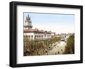 Hotel De Ville D' Avignon and Place De L'Horloge, Pub. 1900-null-Framed Premium Giclee Print