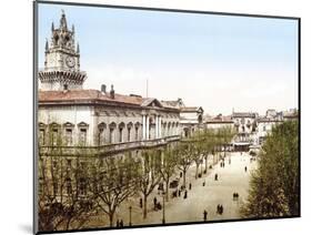 Hotel De Ville D' Avignon and Place De L'Horloge, Pub. 1900-null-Mounted Giclee Print