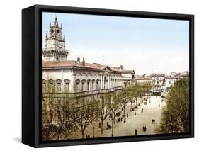 Hotel De Ville D' Avignon and Place De L'Horloge, Pub. 1900-null-Framed Stretched Canvas