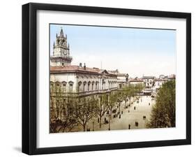 Hotel De Ville D' Avignon and Place De L'Horloge, Pub. 1900-null-Framed Giclee Print