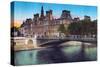 Hotel De Ville, from 'Souvenirs De Paris - Monuments Vues En Couleurs'-null-Stretched Canvas