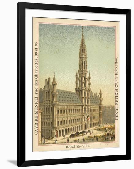 Hotel De Ville, Grand Place, Brussels-null-Framed Giclee Print