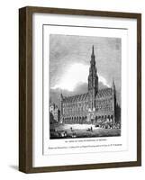 Hotel De Ville, or Town Hall of Brussels, 1843-J Jackson-Framed Giclee Print