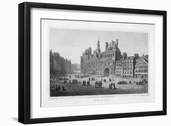 Hotel De Ville, Paris, France, 1820-C Heath-Framed Giclee Print