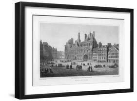 Hotel De Ville, Paris, France, 1820-C Heath-Framed Giclee Print