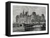 Hotel De Ville, Paris, France, 1886-Hildibrand-Framed Stretched Canvas